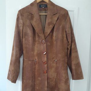 Brown snake design coat
